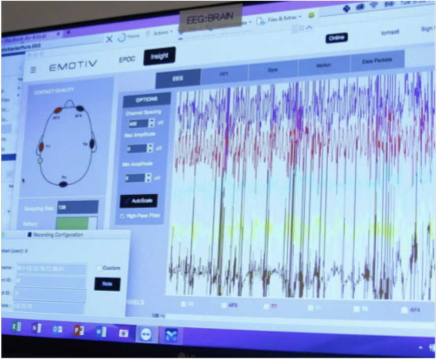 EEG signals while watching a draft commercial